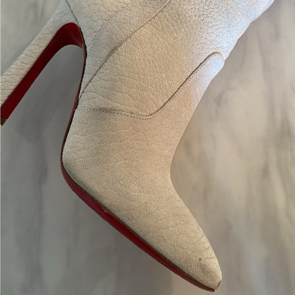 🤍AUTHENTIC CHRISTIAN LOUBOUTIN LIONNE 100 COSTA DESERT LUNE TALL FRINGE BOOTS🤍 - Picture 12 of 16